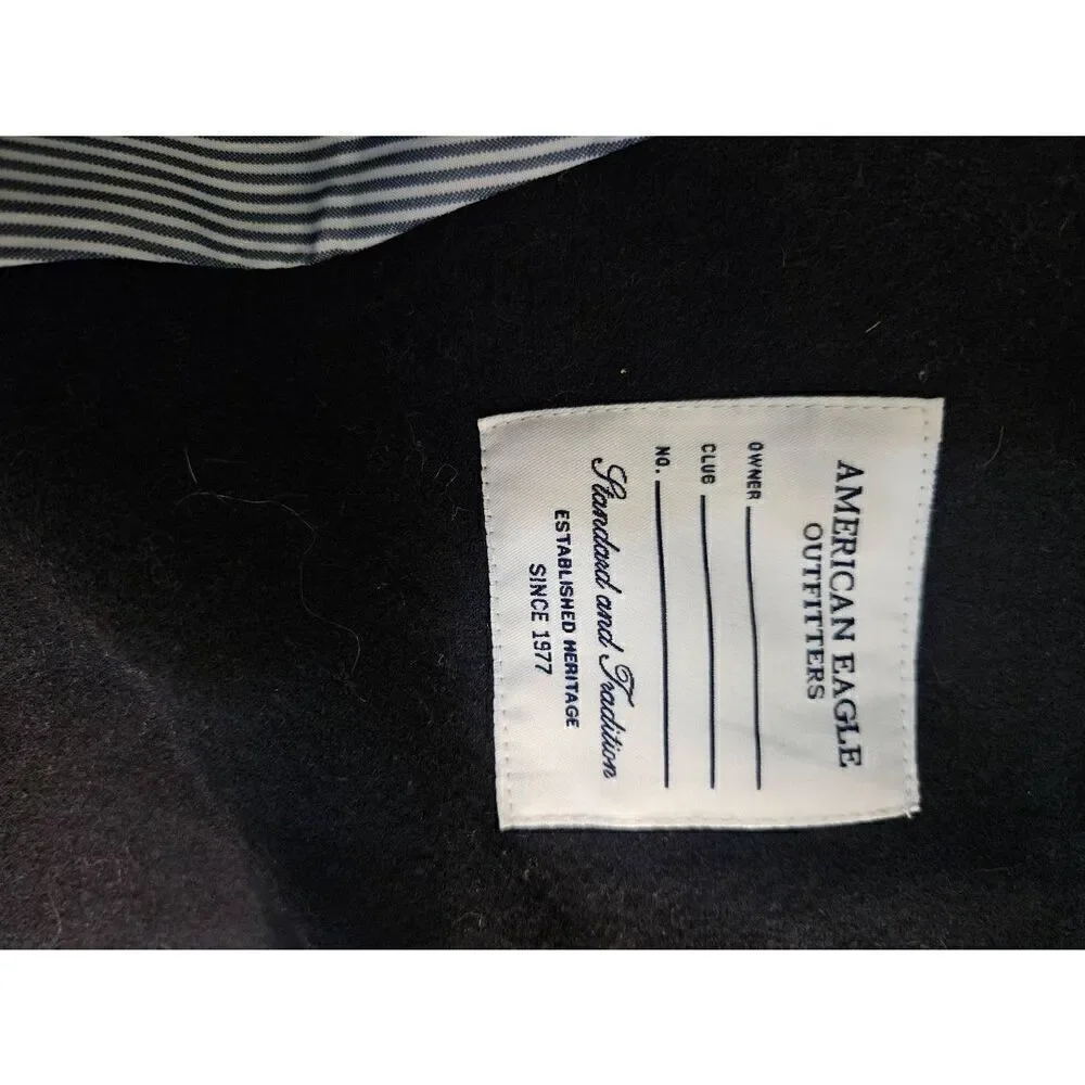 American Eagle navy blue wool blend Legendary blazer. Size M.